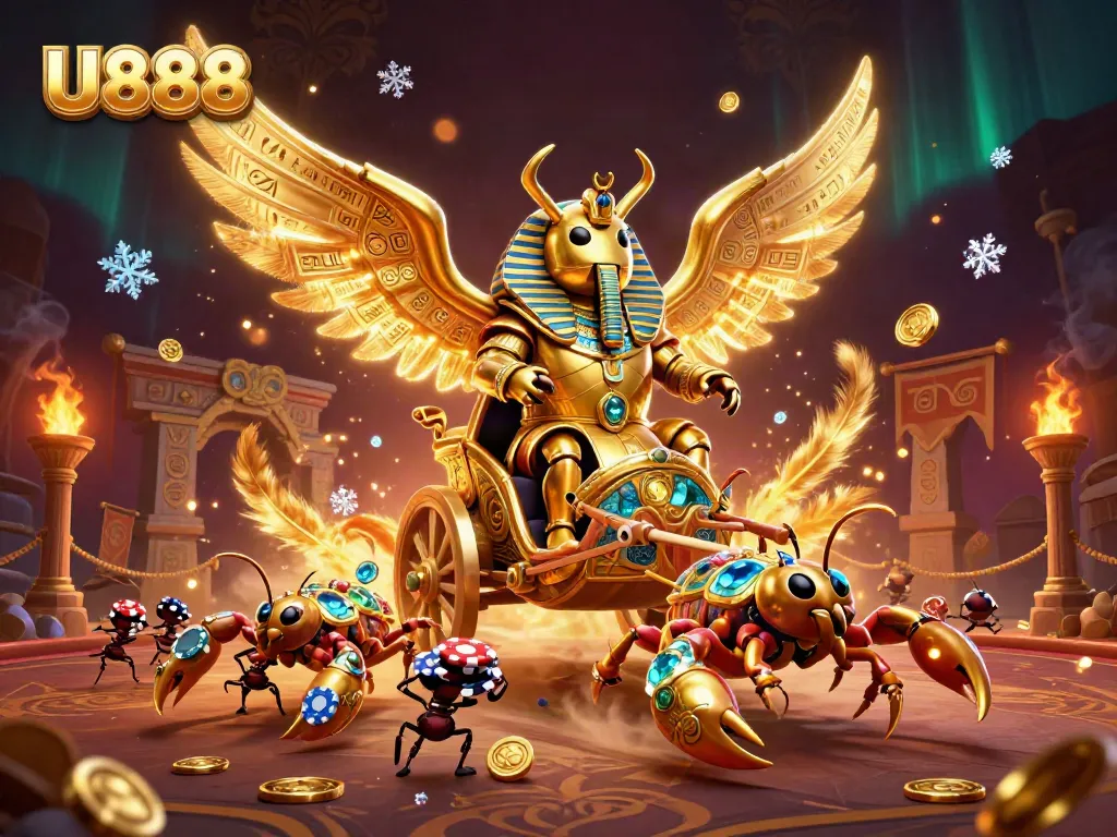 Experience thrilling action at U888 with dynamic characters in a vibrant casino scene.