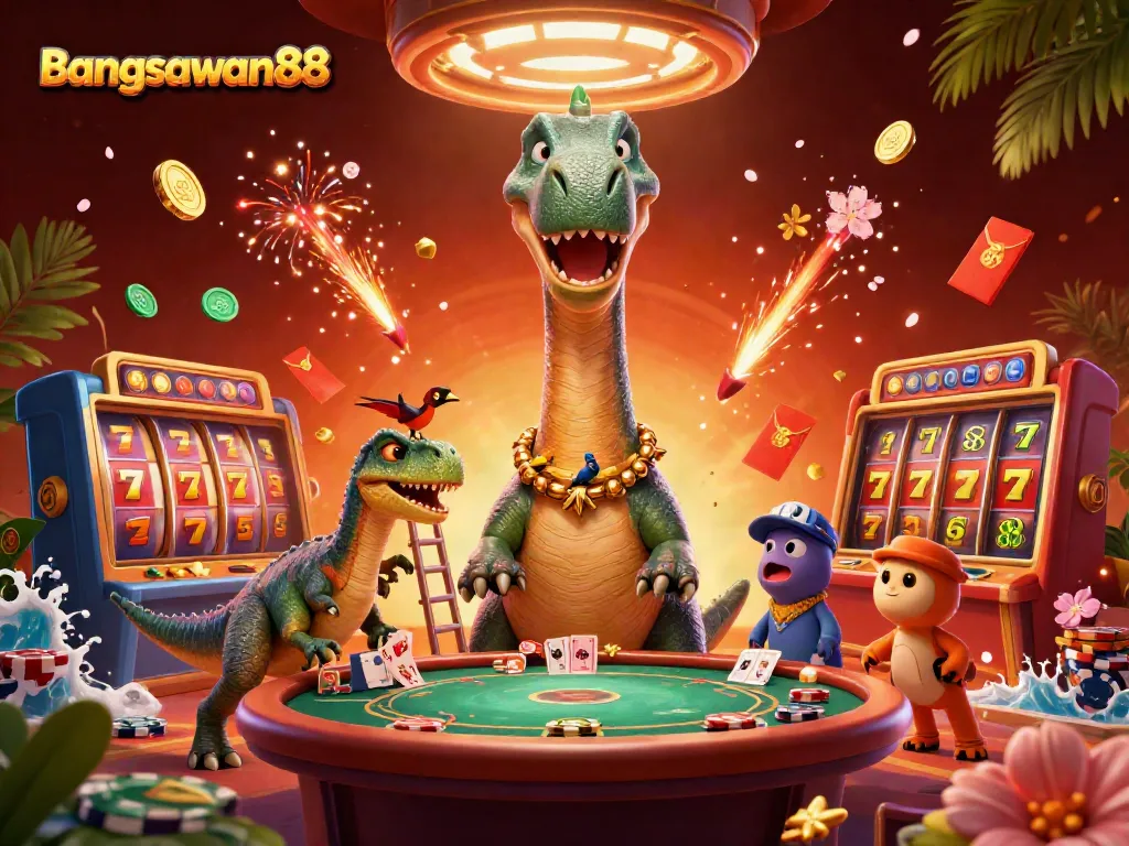 Experience thrilling gameplay at Bangsawan88 with dynamic slot reels and vibrant graphics.