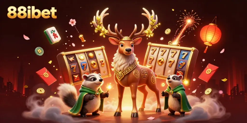 Experience thrilling slots action with 88ibet, featuring mythical characters and vibrant casino elements.