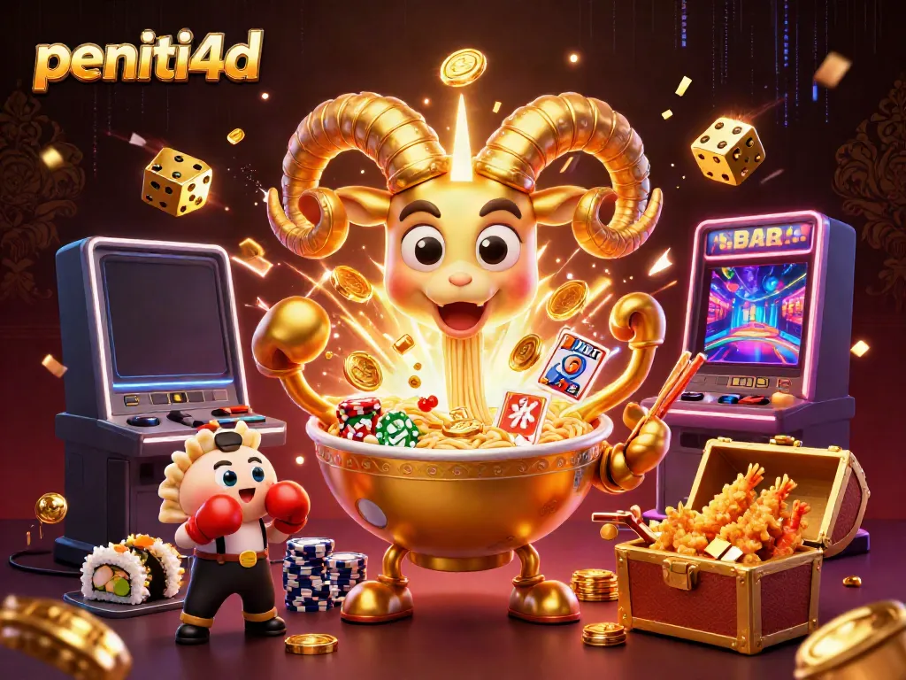 Permainan slot di peniti4d dengan karakter unik dan jackpot mengagumkan di layar.