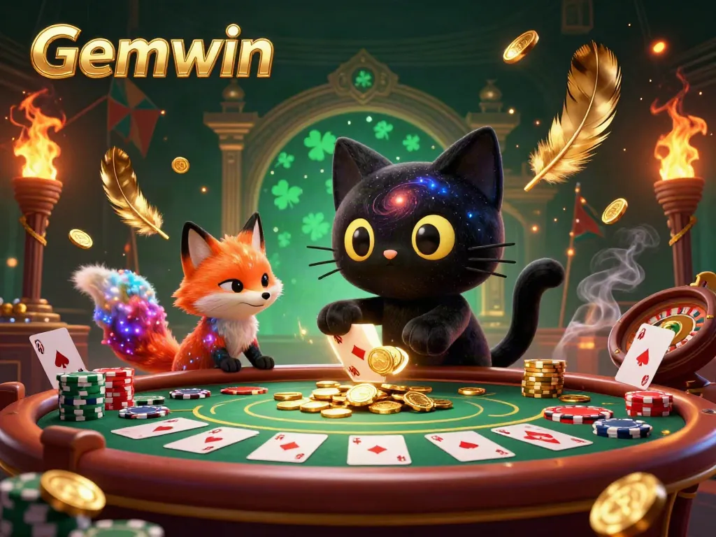 Engage in thrilling gameplay at Gemwin while watching a captivating cosmic casino scene.